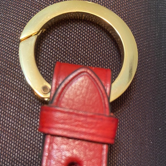 Dooney & Bourke Red Leather Key Fob/Purse Charm - Picture 4 of 10